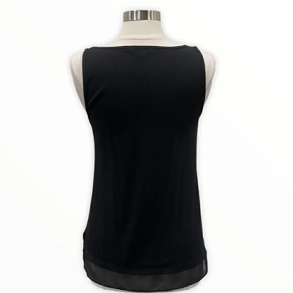 Lauren Ralph Lauren Sheer-Hem Jersey Tank Top - Picture 6 of 7